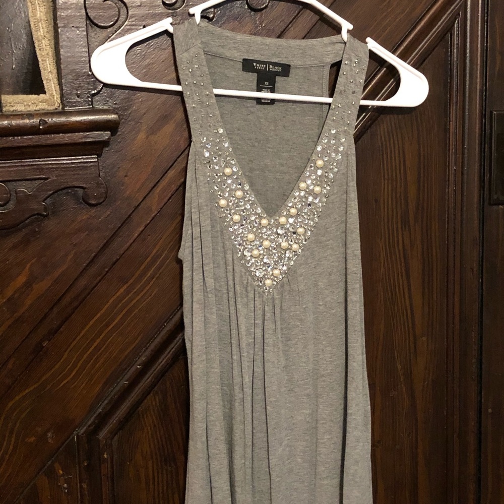 White House Black Market, small, gray tank top